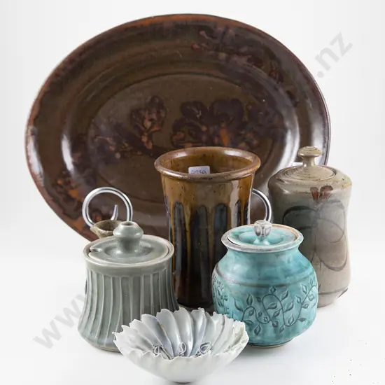 Seven Various NZ Pottery Pieces
