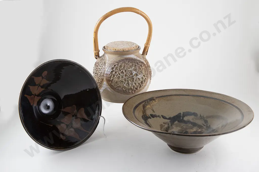 Three Various NZ Pottery Pieces Image 1++