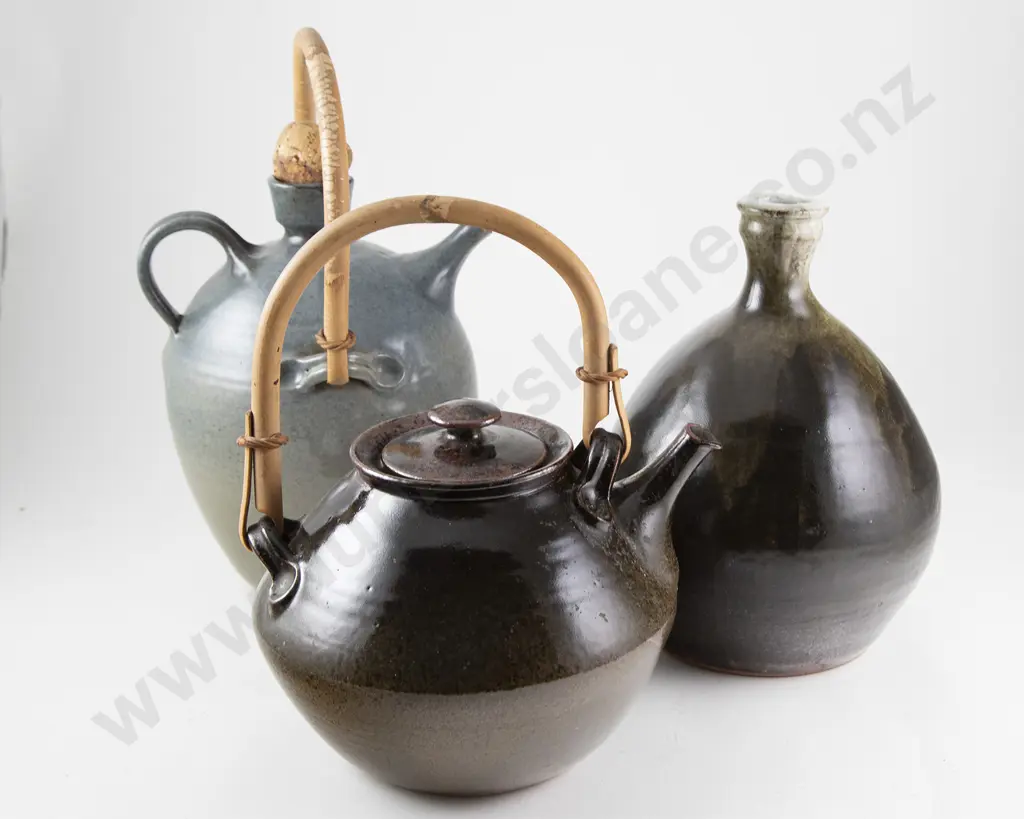 Three Various NZ Pottery Pieces Image 1++