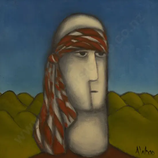 Agnes Wood - Man Wearing a Scarf