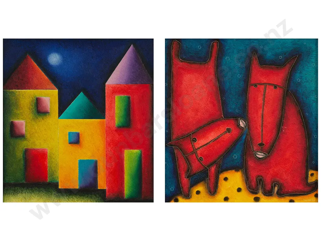 Lloyd Harwood - 'Then there were three' & 'Two Red Dogs' (2) Image 1++