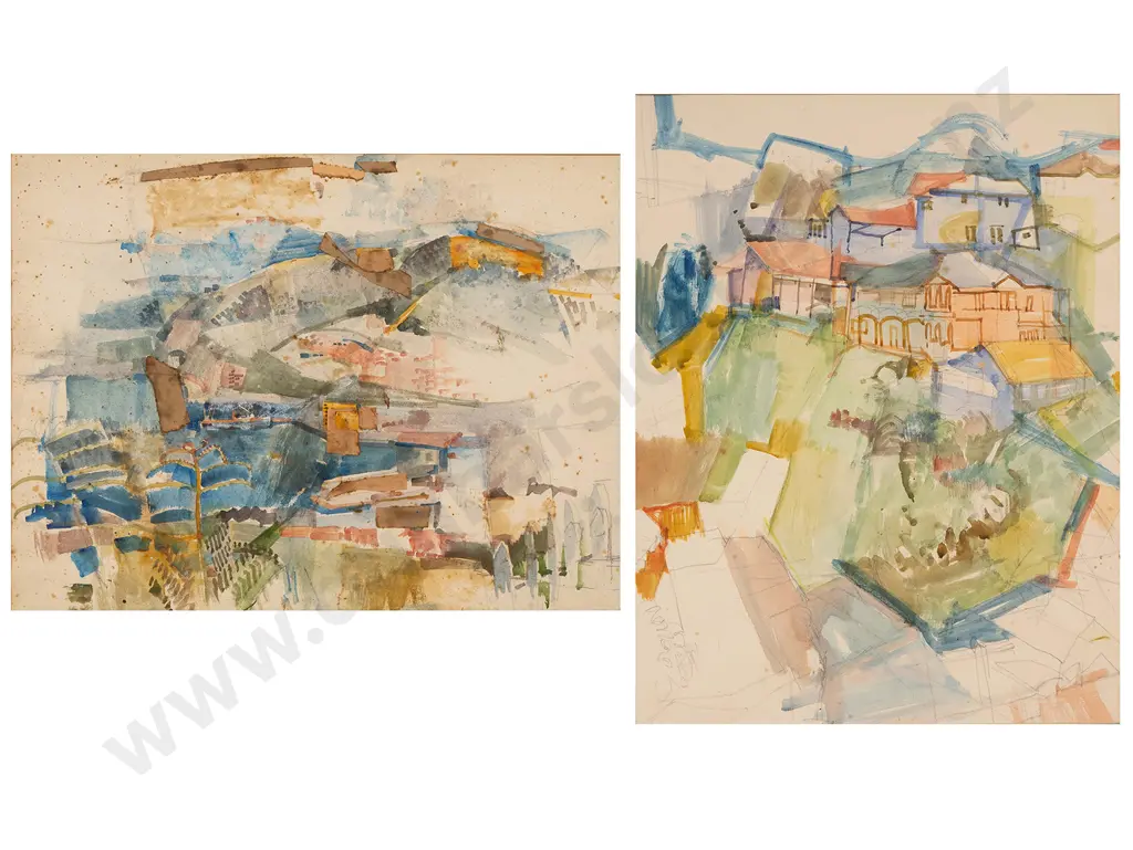 Paul Olds - Two Abstracted Landscapes Image 1++