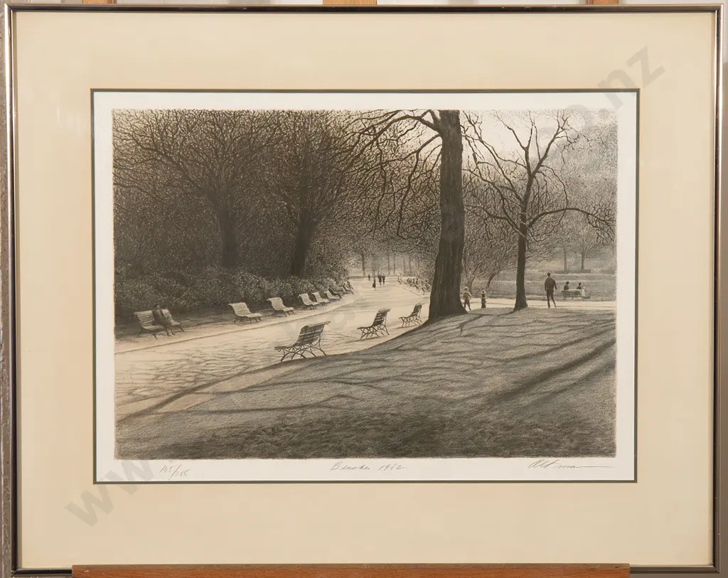 Harold Altman (American) - Benches (Central Park) Image 1++