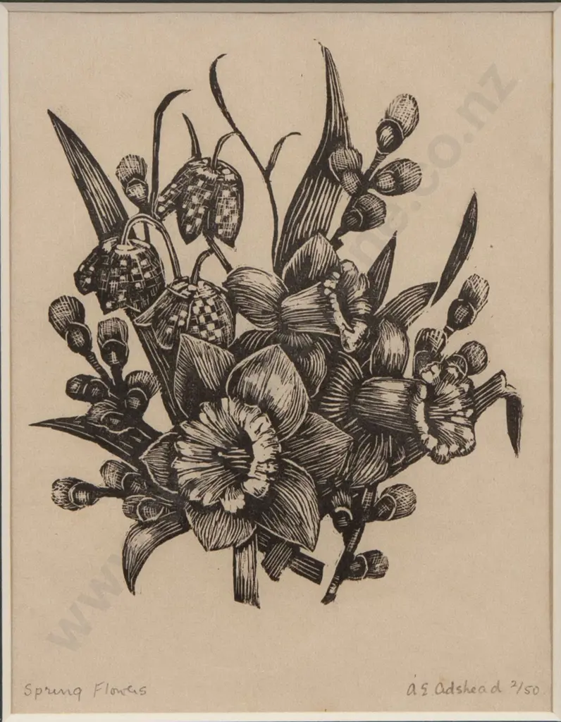 A E Adshead - Spring Flowers Image 1++