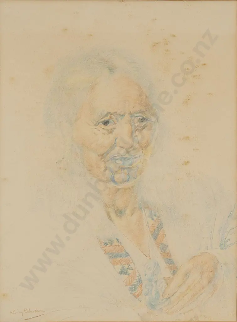 H Linley Richardson - Old Maori Chieftainess Image 1++