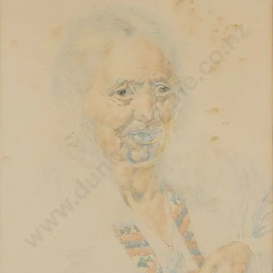 H Linley Richardson - Old Maori Chieftainess