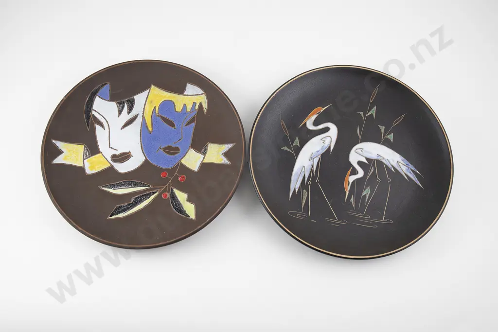 Two Large   Ruscha Pottery plates Image 1++
