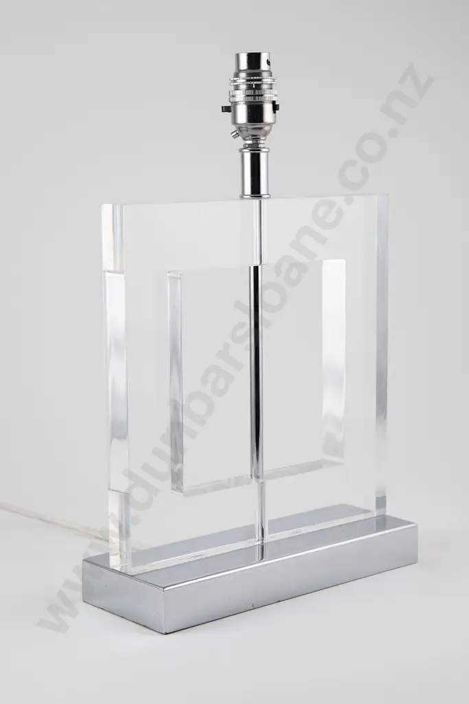 Chrome and Lucite 1960s table lamp Image 1++