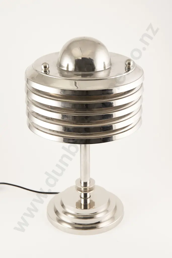 British Art Deco Revival Chromium plated lamp Image 1++