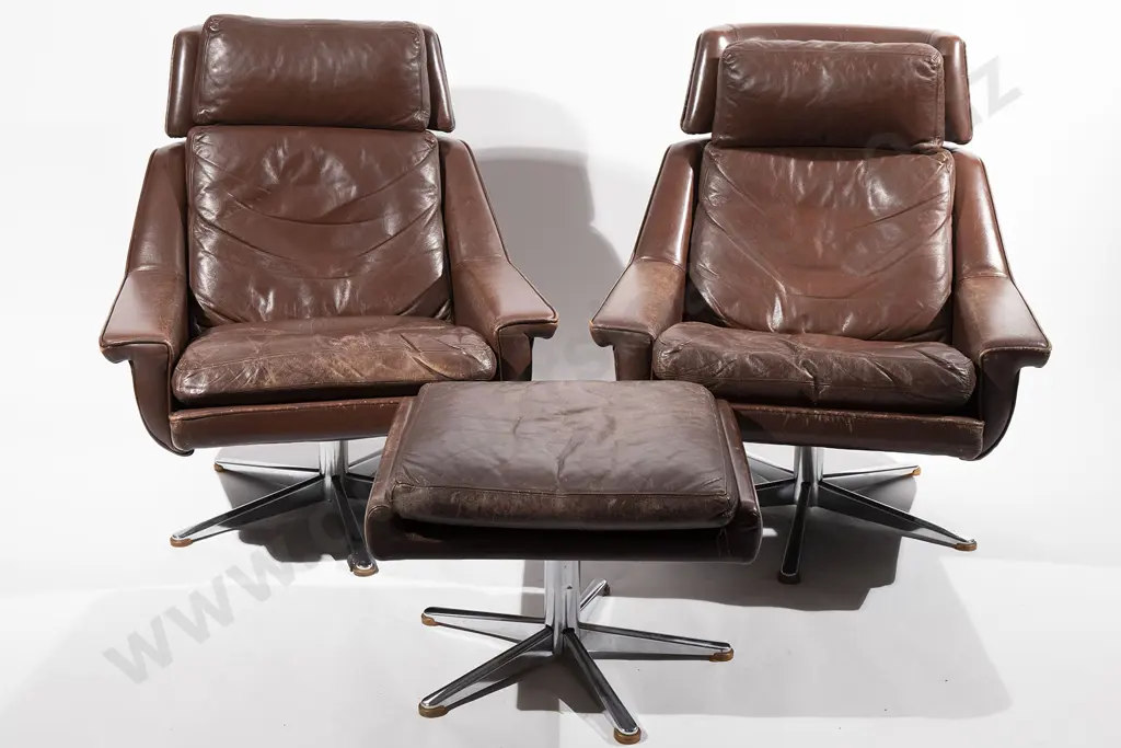 Werner Lagenfield for ESA Mobelwerk lounge chairs and ottoman Image 1++