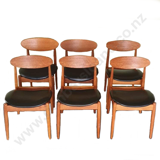 Set of six Parker Spade Back chairs