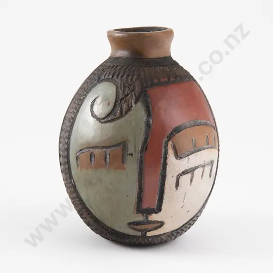 Cesar Alban  Ovoid pottery vase
