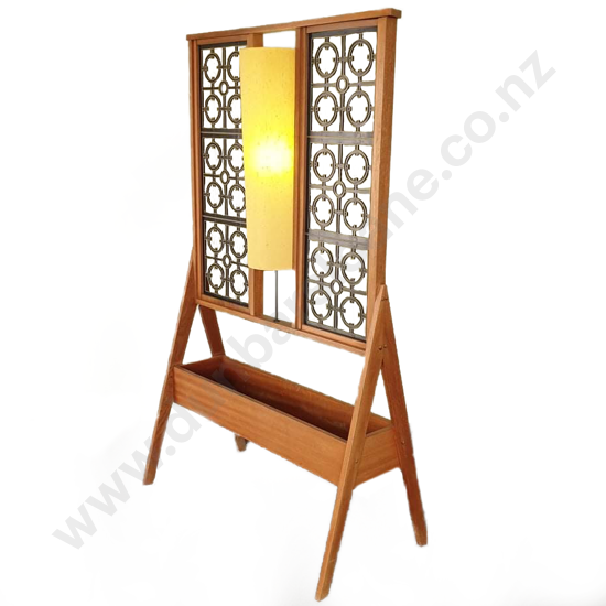 Mid century Linear Room Divider lamp and screen