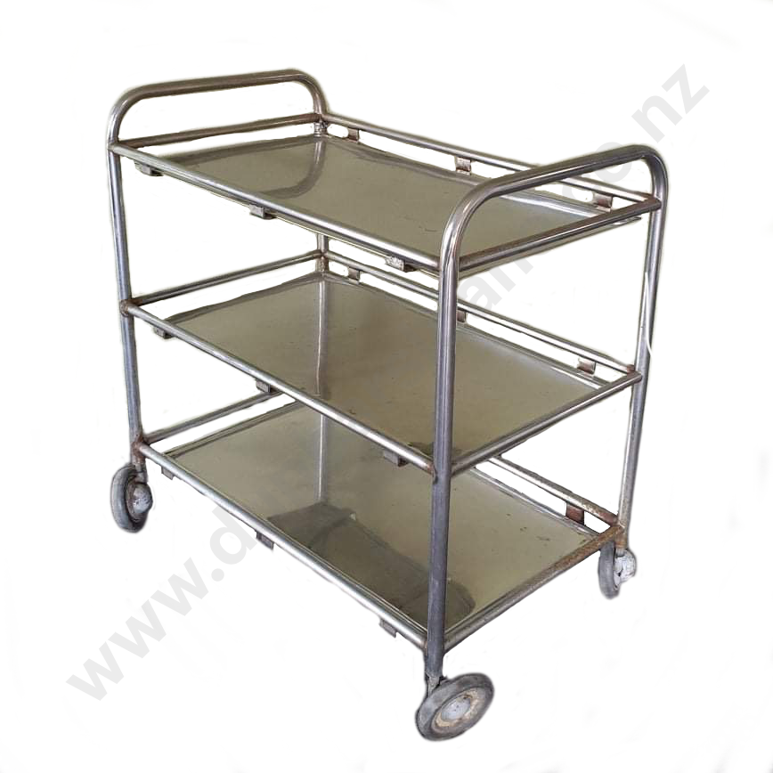 Industrial 1960s Two Tier  Medical Trolley Image 1++