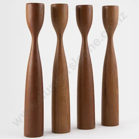 Four Mid Century Candlesticks