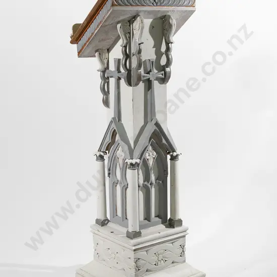 Decorative White Painted Church  Lectern