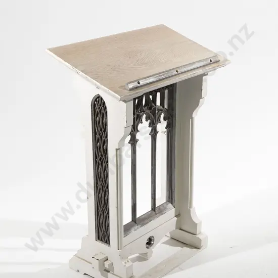 Decorative White Painted Church Prayer  Lectern