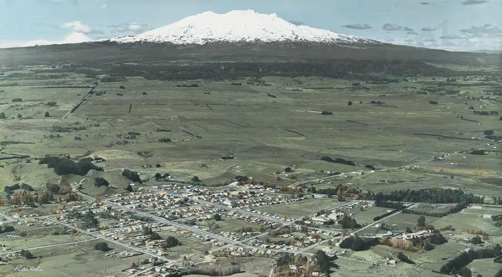 Whites Aviation Hand Coloured Photo of Raetihi Image 1++