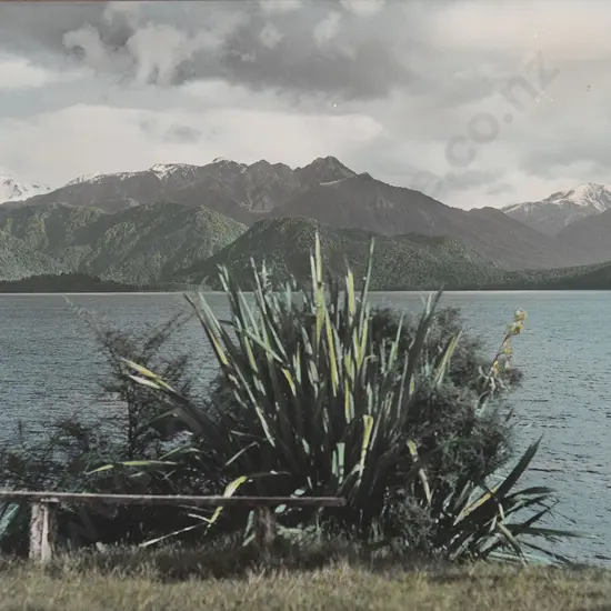 Whites Aviation Hand Coloured Photo of Lake Kaniere