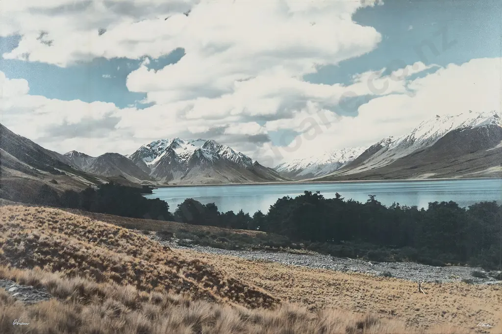 Whites Aviation Hand Coloured Photo of Ohau Image 1++