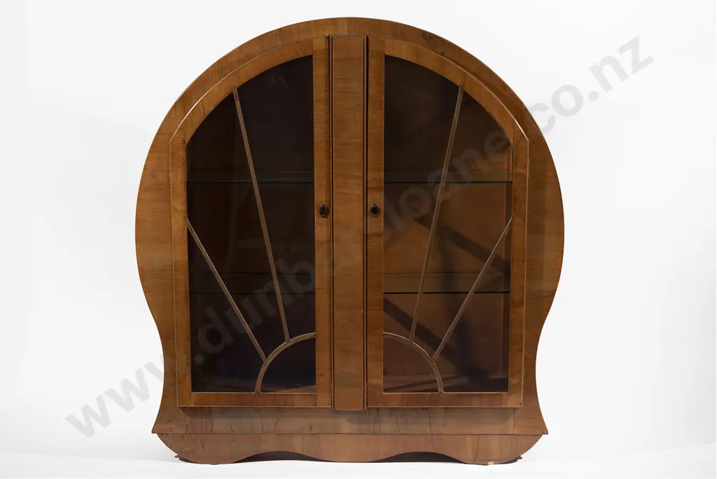 Art Deco walnut display cabinet Image 1++