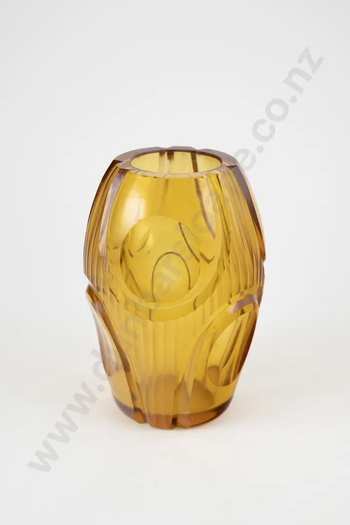 German Cut Glass Vase Image 1++