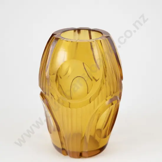 German Cut Glass Vase