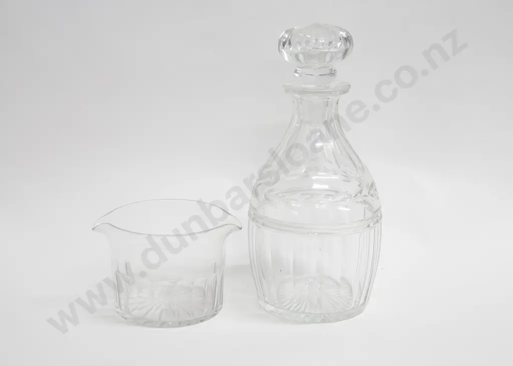 Crystal Decanter (chip) together with Crystal Rinsing Jug Image 1++