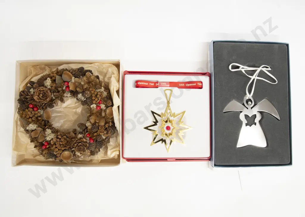 Three Christmas Decorations including Georg Jensen Image 1++