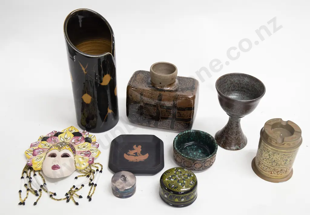 Quantity or Assorted Pottery and Trinket Boxes etc including Poole Vase Image 1++