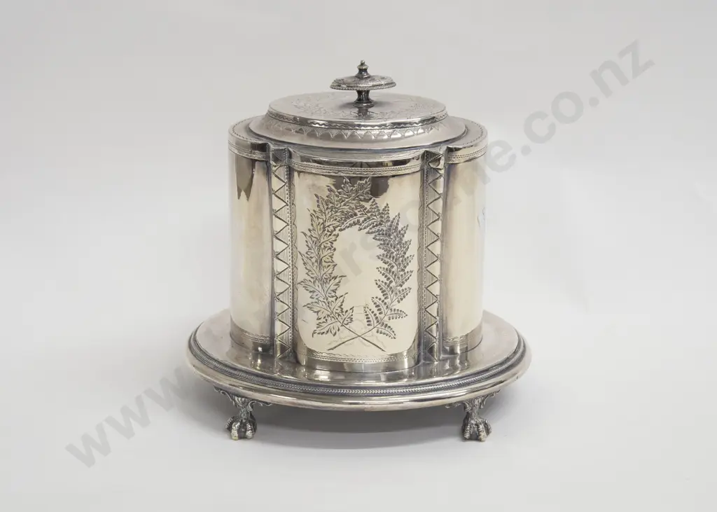 Silver Plate Tea Caddy Image 1++