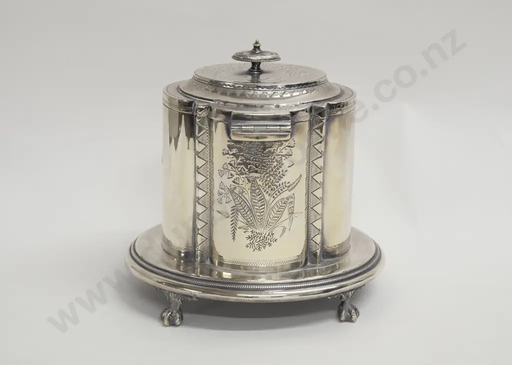 Silver Plate Tea Caddy Image 1++