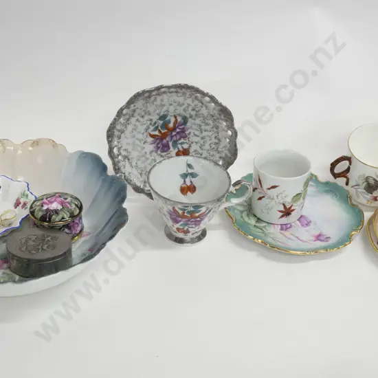 Box of Assorted Fancy China and Trinket Boxes