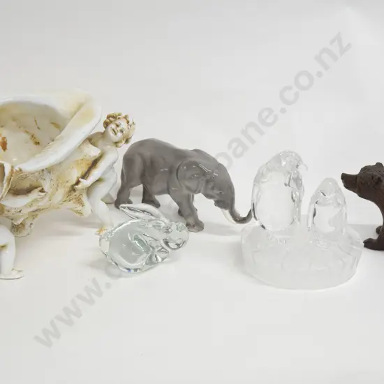 Box of Assorted Animal Ornaments etc