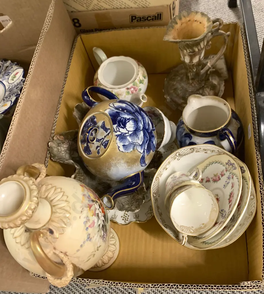 Box of Assorted Damaged Fancy China incl. Royal Worcester and RD etc. Image 1++