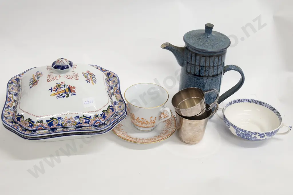 Box of Assorted Fancy China and S/P incl. Staffordshire Image 1++