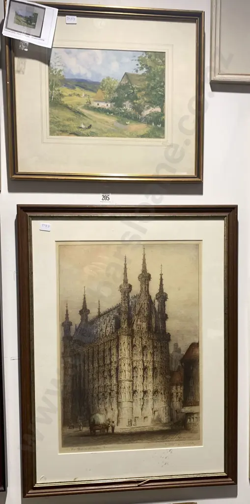 Etching of Cathedral and Other Print (2) Image 1++