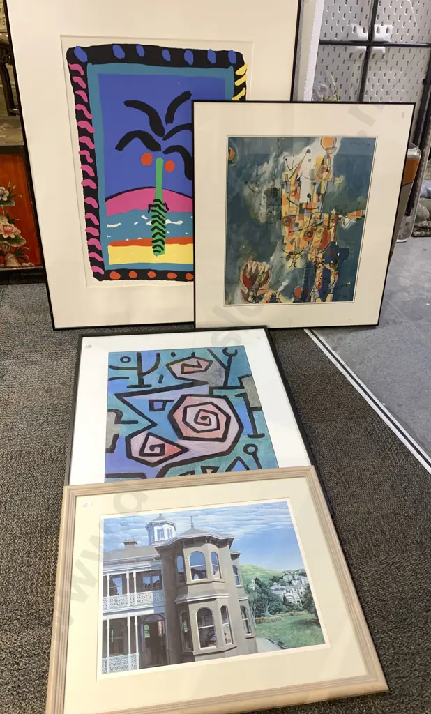 Four Large Framed Prints Image 1++