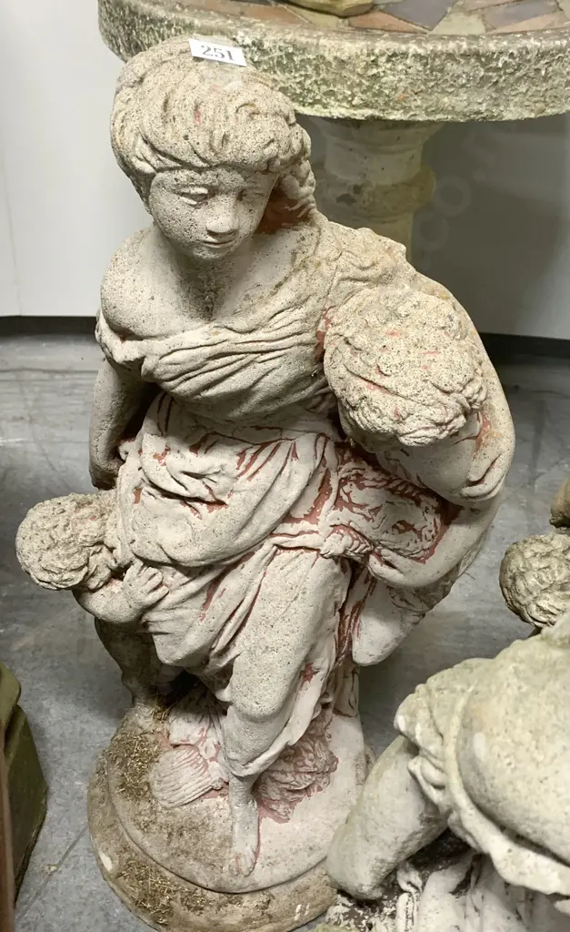 Garden Ornament of Mother and Child Image 1++