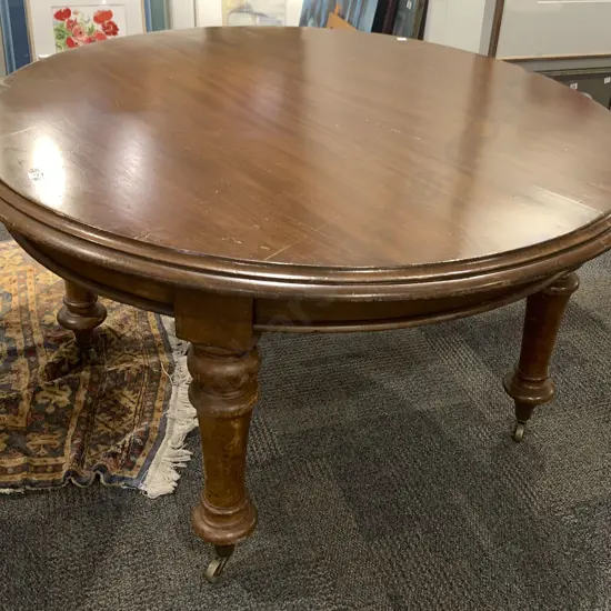 Victorian Walnut Circular Dining Table