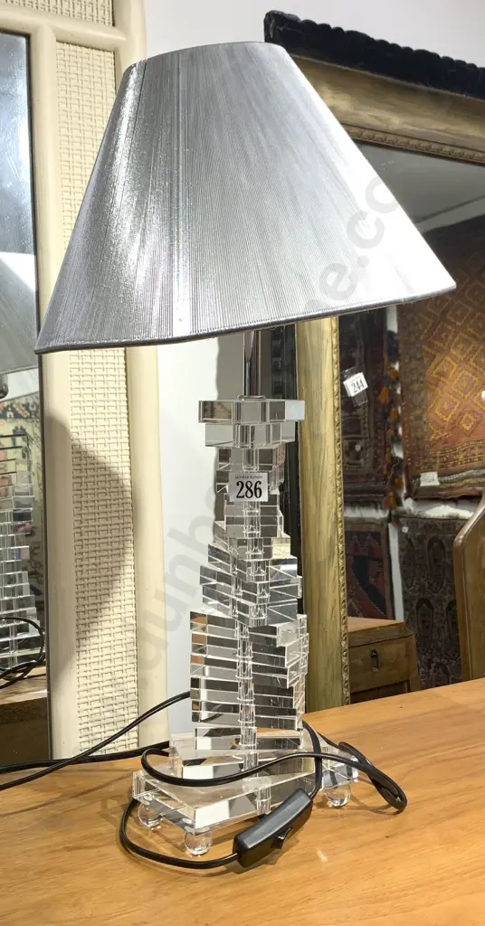Modern Angular Glass Lamp Image 1++
