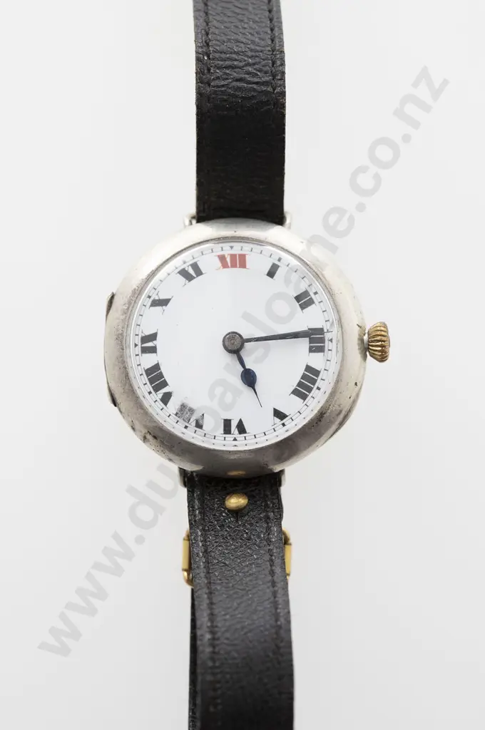 Early C20th .925 Silver Cased Gents Wrist Watch Image 1++
