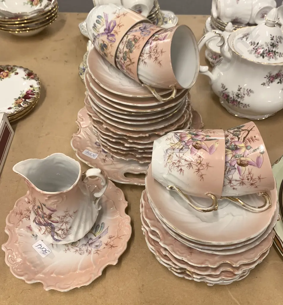 Victorian Fancy China Part Tea Set Image 1++
