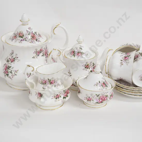 Royal Albert "Lavender Rose" Tea Set with Two Graduated Tea Pots