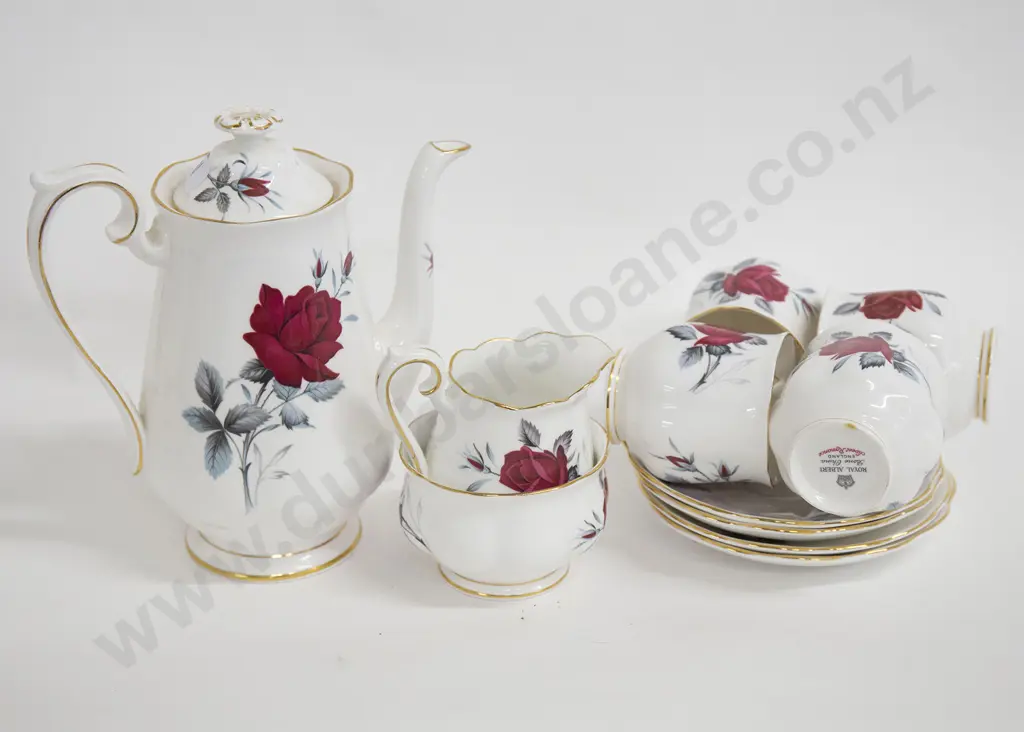 Royal Albert "Sweet Romance" Demitasse Coffee Set Image 1++