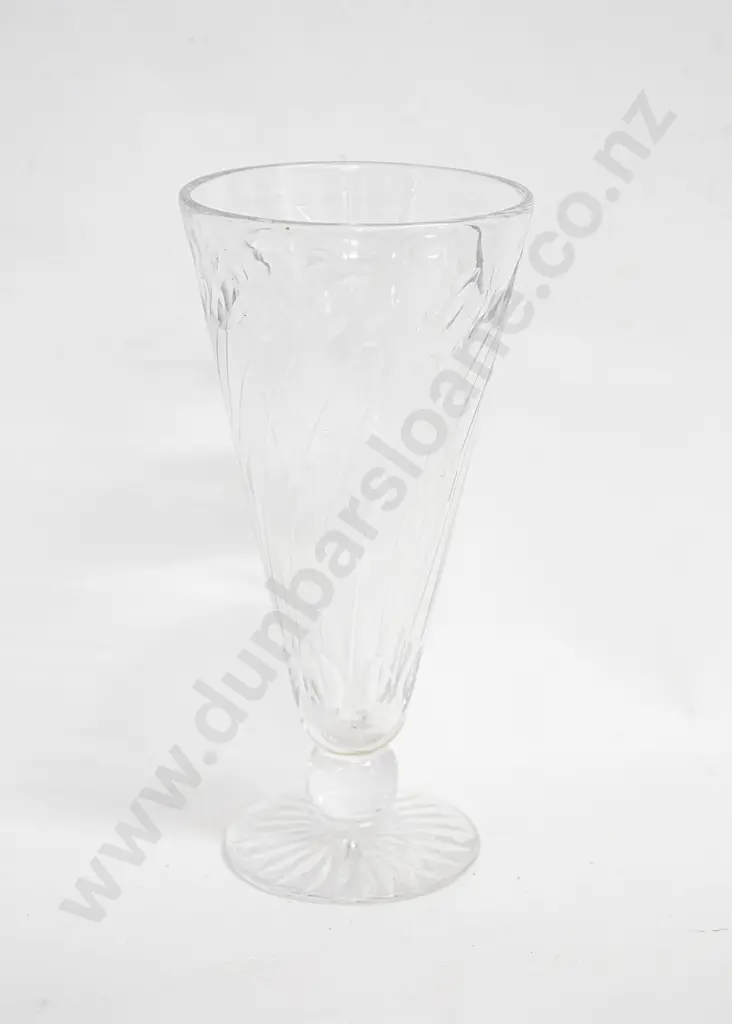 Trumpet Shaped Cut Crystal Vase Image 1++