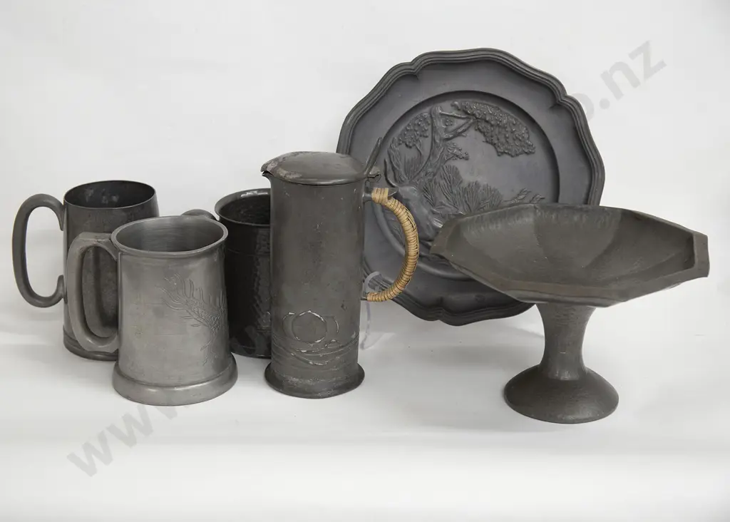 Box of Pewter Ware Image 1++