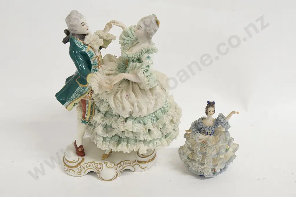 Two Dresden Figures of Dancers Image 1++