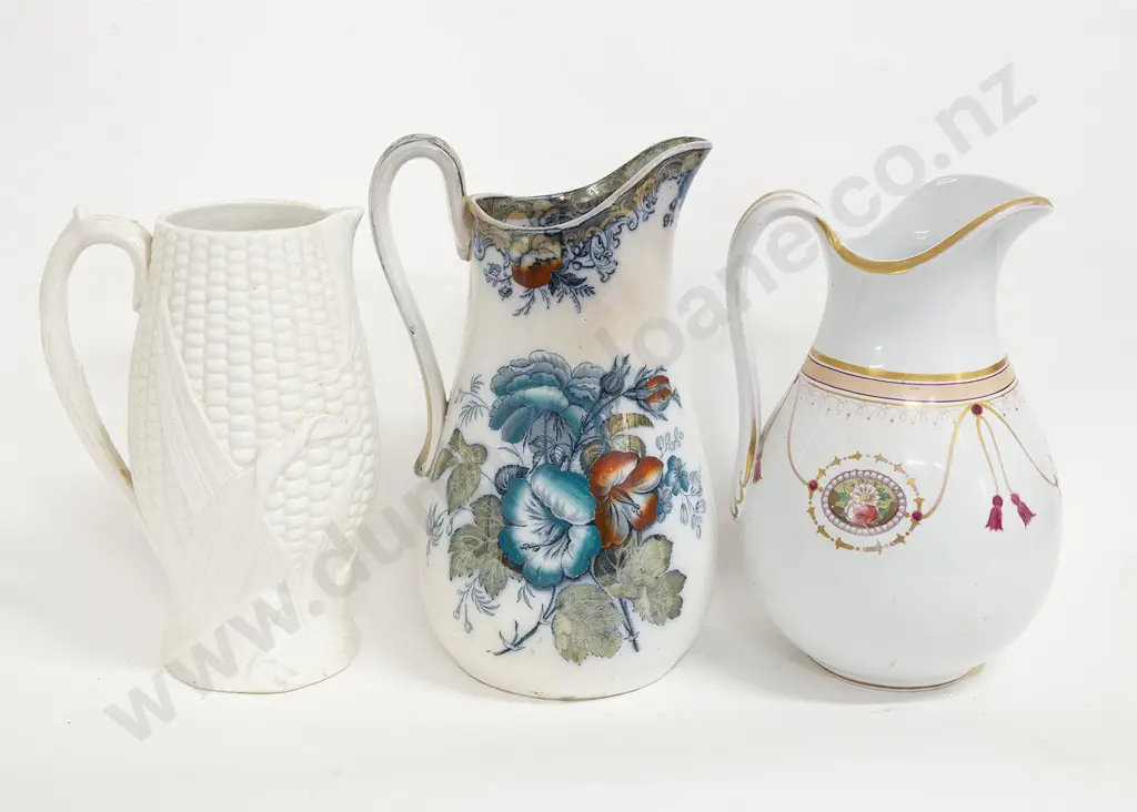 Three Vict Staffordshire Jugs (a/f) Image 1++