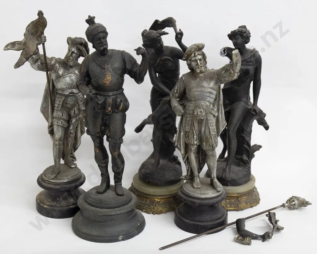 Five Metal Figurines (a/f) Image 1++